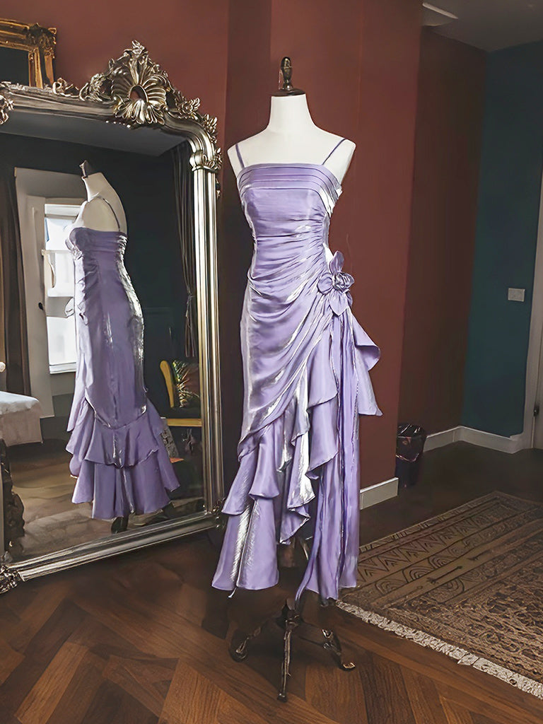 Mermaid Tea Length Vintage Fairy Style Prom Party Dress Custom Size / Green