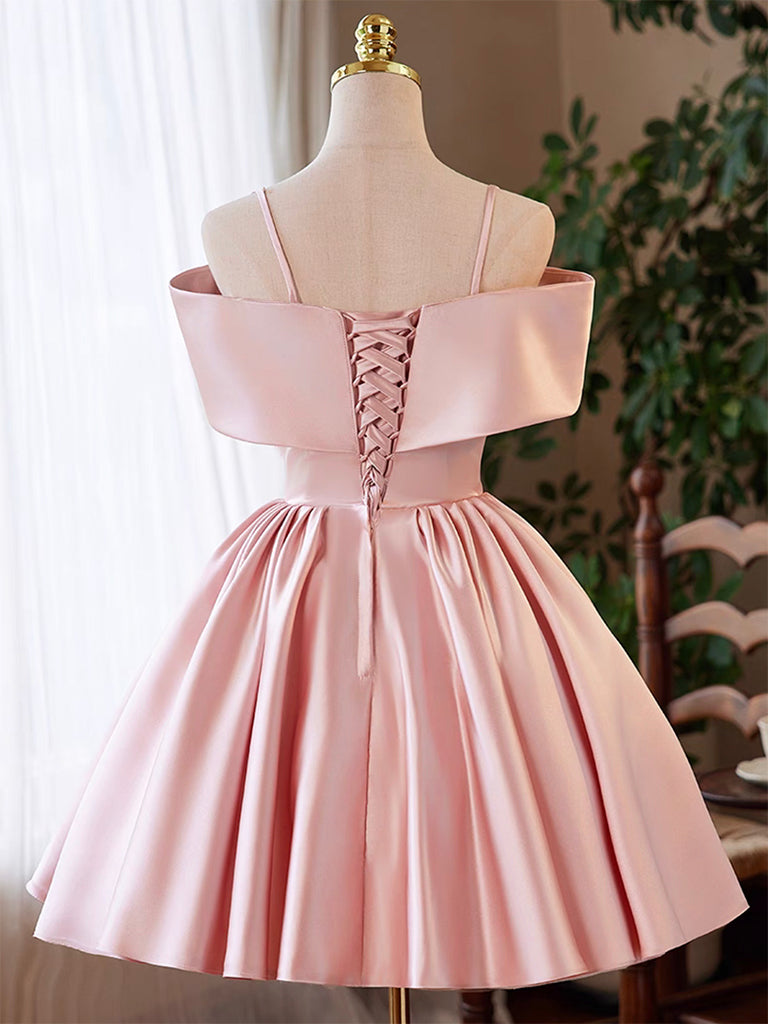 pink satin dress short Silvia Mini - US 6 Pink Sweetheart neckline Partially Lulus | Hot Pink Satin