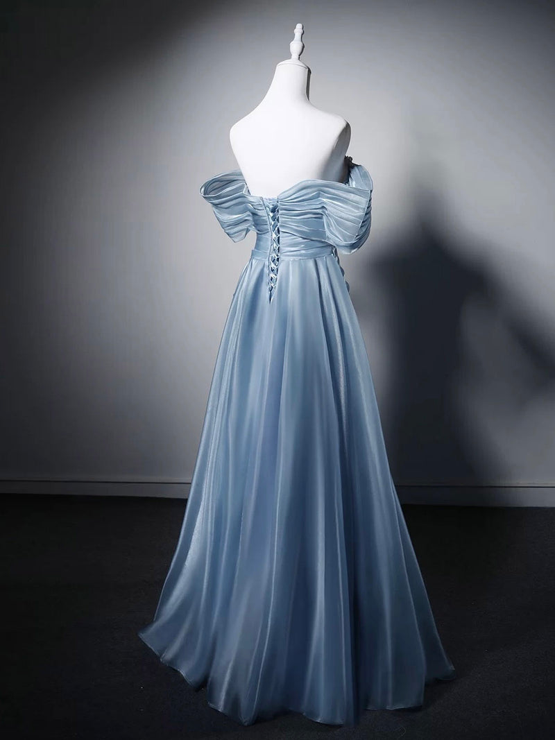 navy blue dress for baby girl White A Line Prom Dress main image 0