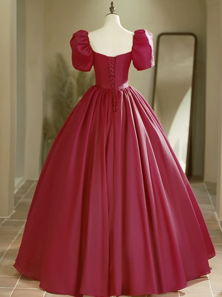 Late 80s Satin Vintage 80's Plus Size Prom Dresses Burgundy Satin Long Prom Dresses, Lovely A-Line Formal Dresses US Burgundy Late 80s Satin Vintage 80's Plus Size Prom Dresses Burgundy Satin Long Prom Dresses, Lovely A-Line Formal Dresses US Burgundy
