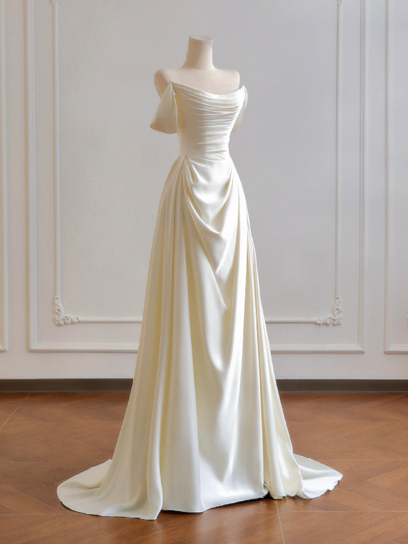 champagne long satin dress Satin Bridesmaid Dress Prom Dress Champagne S Dillon Champagne by Grace Loves Lace