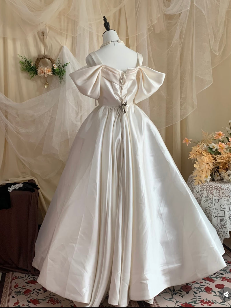 sweetheart off-the-shoulder long prom dress with lace Sheer-Bodice Off-Shoulder Long Prom Dress