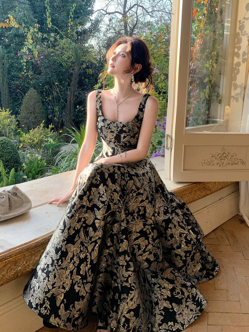 black floral prom dress Ava Presley Sequin 40120 JUJT2909K Wedtrend Women Black Flower Prom