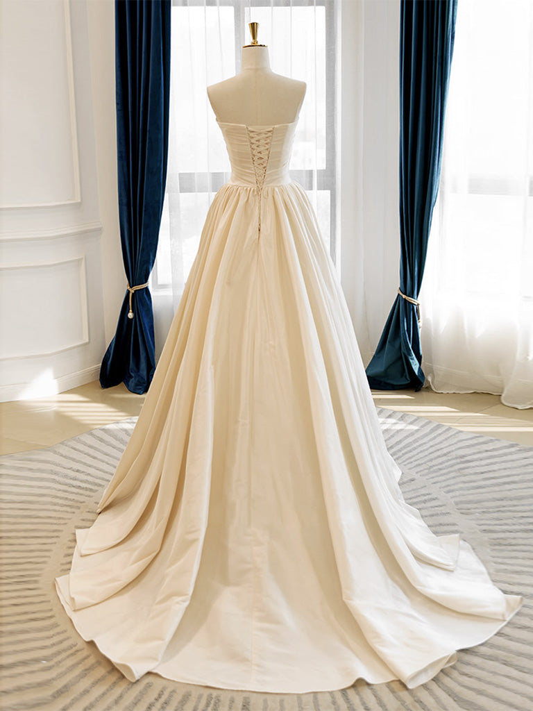 A-Line Taffeta Light Champagne Long Prom Dress, Light Champagne Long Evening Dress US 14 / Light Champagne A-Line Taffeta Light Champagne Long Prom Dress, Light Champagne Long Evening Dress US 14 / Light Champagne