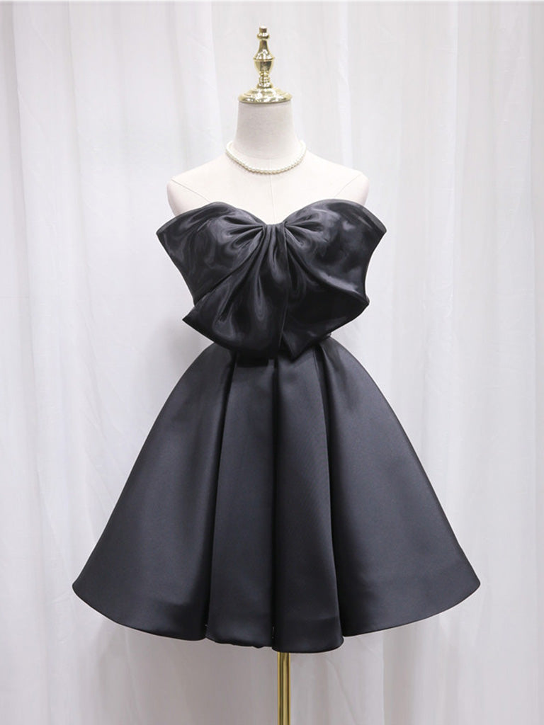 Sweetheart Neck Short Black Prom Dresses, Short Black Formal Homecoming Dresses, US 4 / Custom Color / No Rush Sweetheart Neck Short Black Prom Dresses, Short Black Formal Homecoming Dresses, US 4 / Custom Color / No Rush