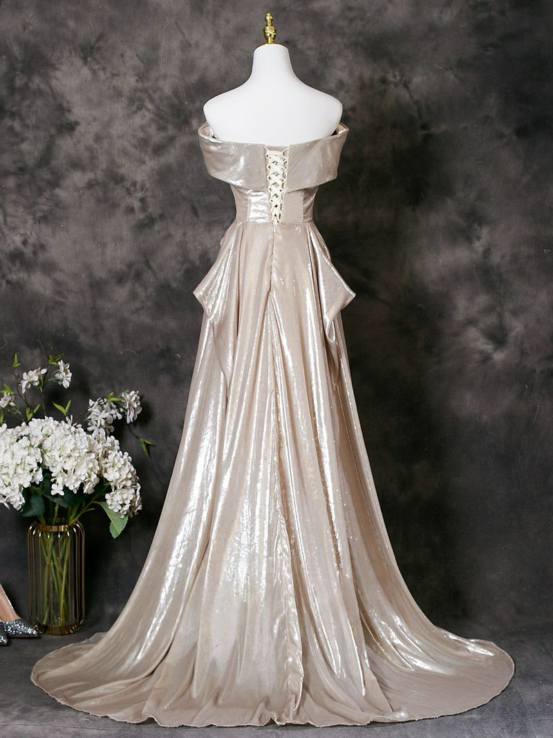 champagne silk formal dress What Shoes, Jewelry, and Fabrics Pair Best with Champagne Formal Dresses for a Clean, Formal Look