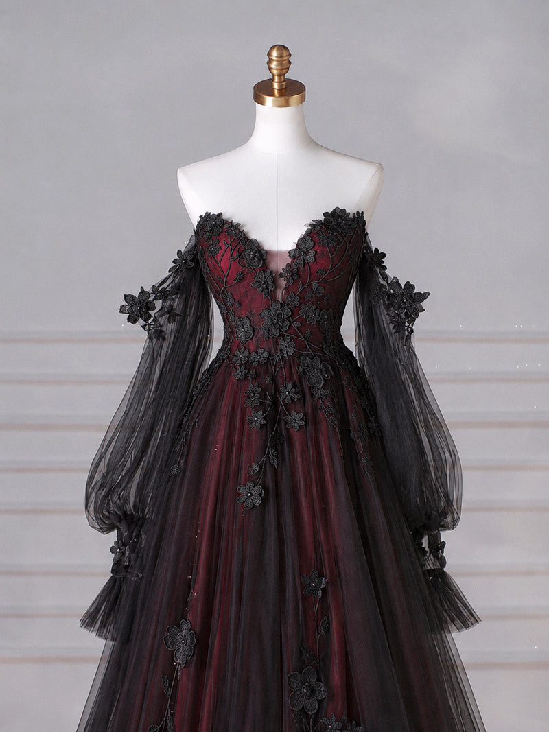 maroon and black prom dress Prom Dress Style #27774
