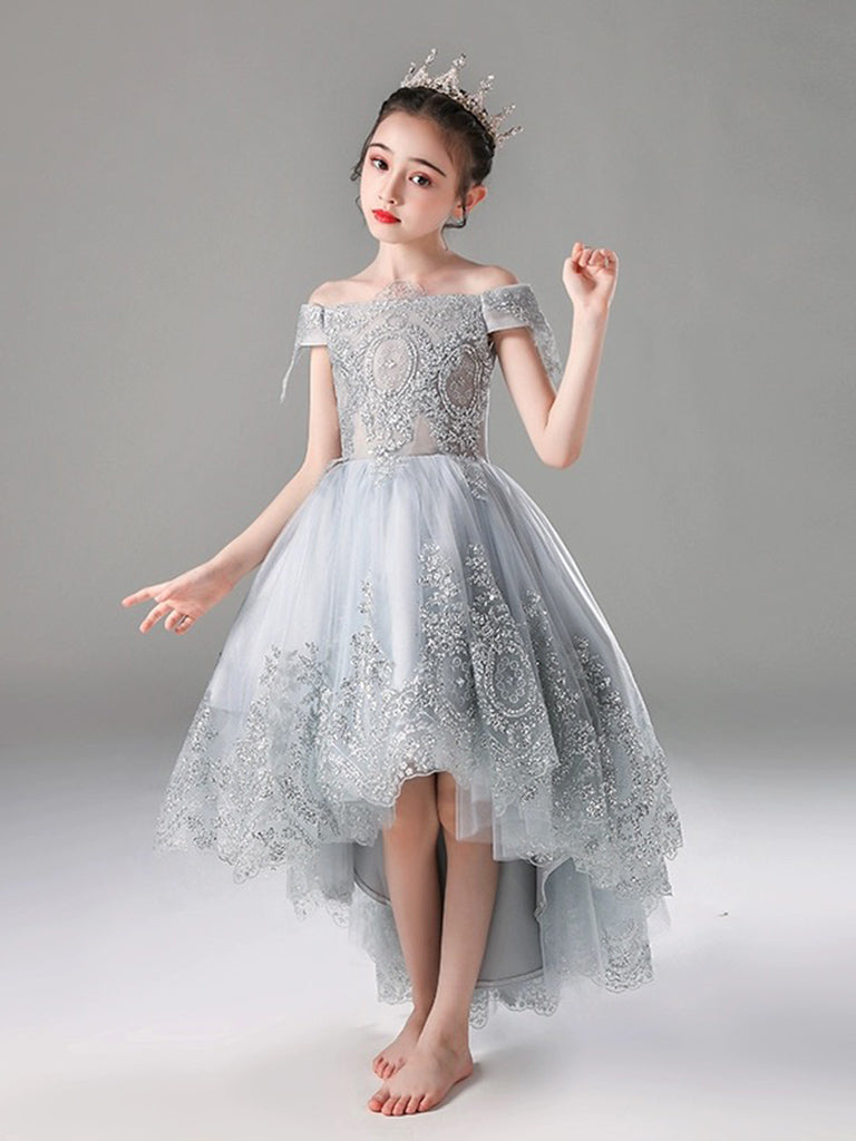 grey flower girl dress Satin Flower Girl Dress, Flower Girl Dress, Gray Flower Girl Dress, Satin Baby Dress, Flower Girl Dresses, Gray Girl Dress, Communion Dress
