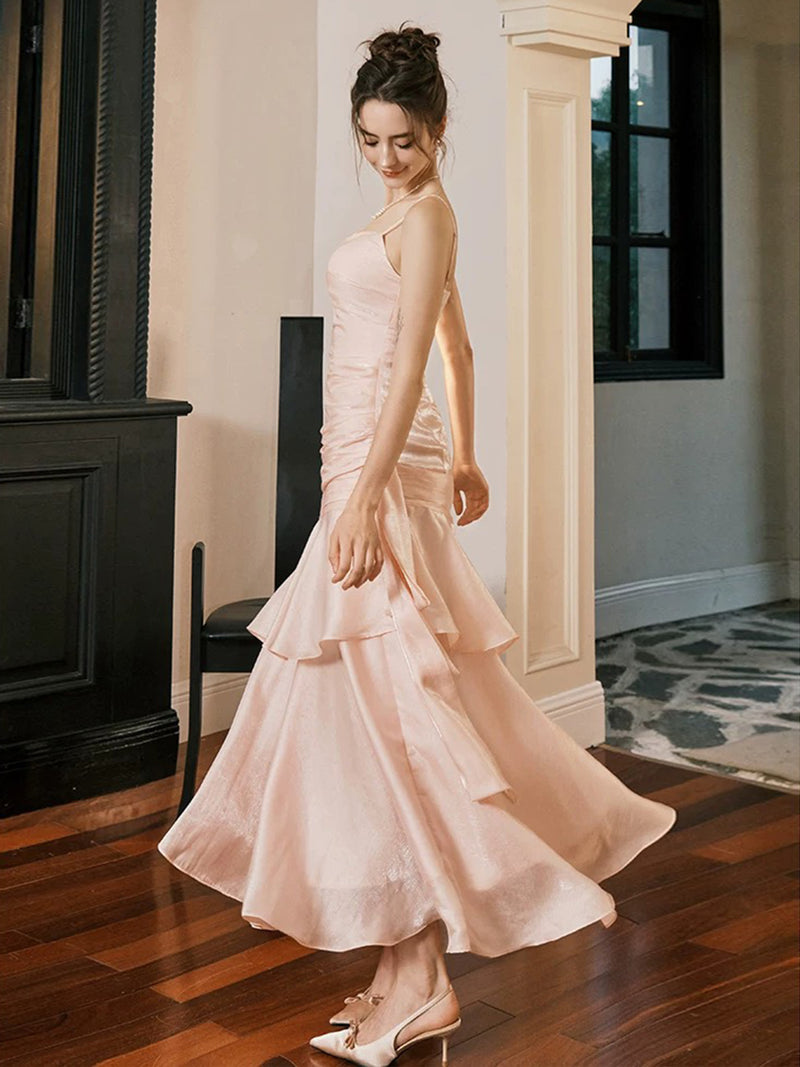 A-Line Sweetheart Neck Satin Pink Long Prom Dress, Pink Long Formal Dr shopluu A-Line Sweetheart Neck Satin Pink Long Prom Dress, Pink Long Formal Dr shopluu