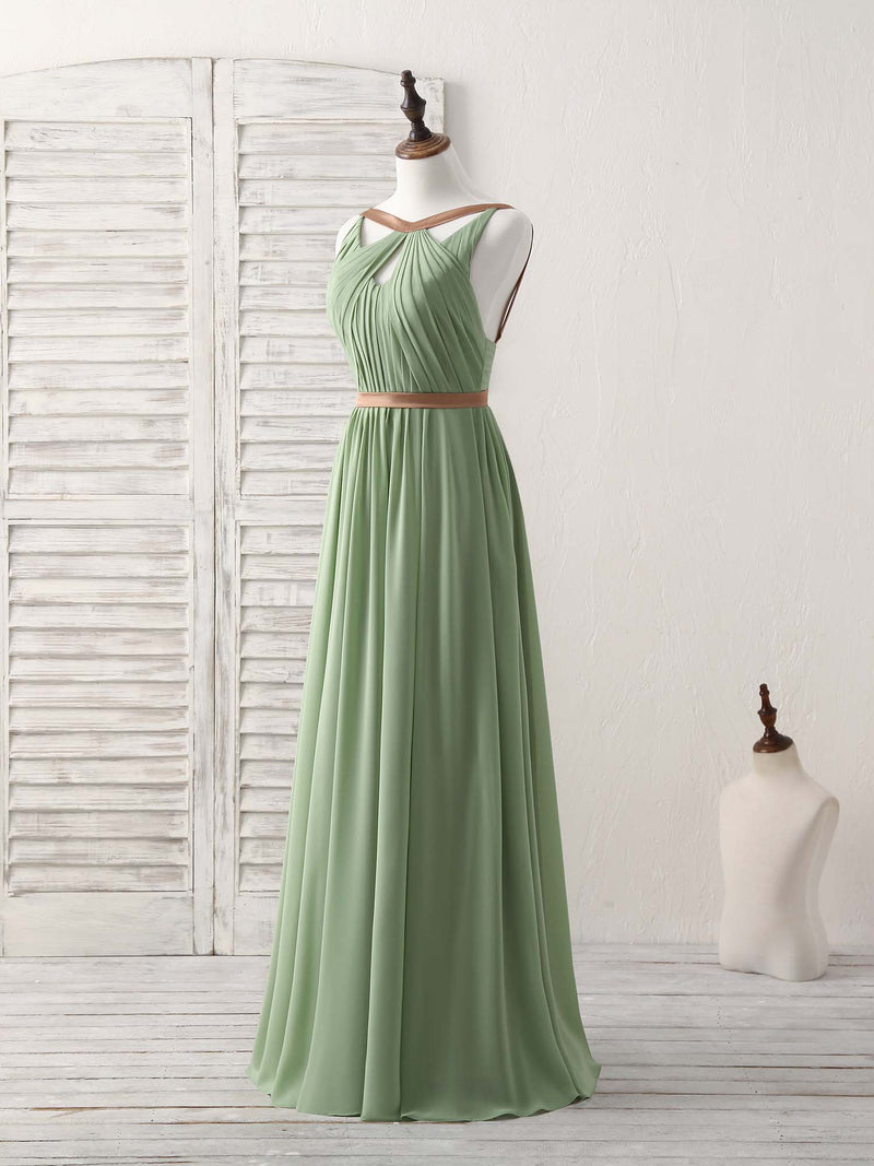 chiffon green bridesmaid dresses Azazie Jesaphine