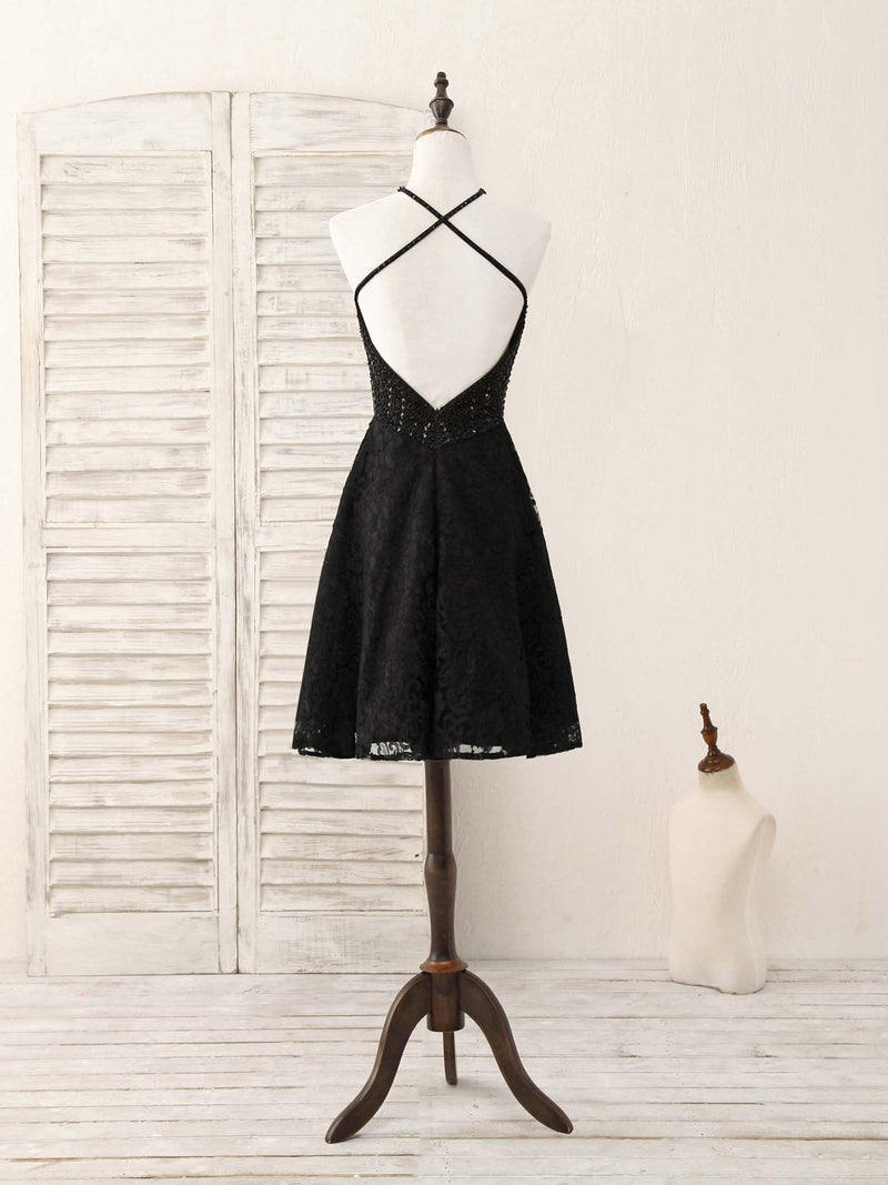 lace and beads mini dress Bethan Structured Tulle Mini Dress in Black UK10 / Black