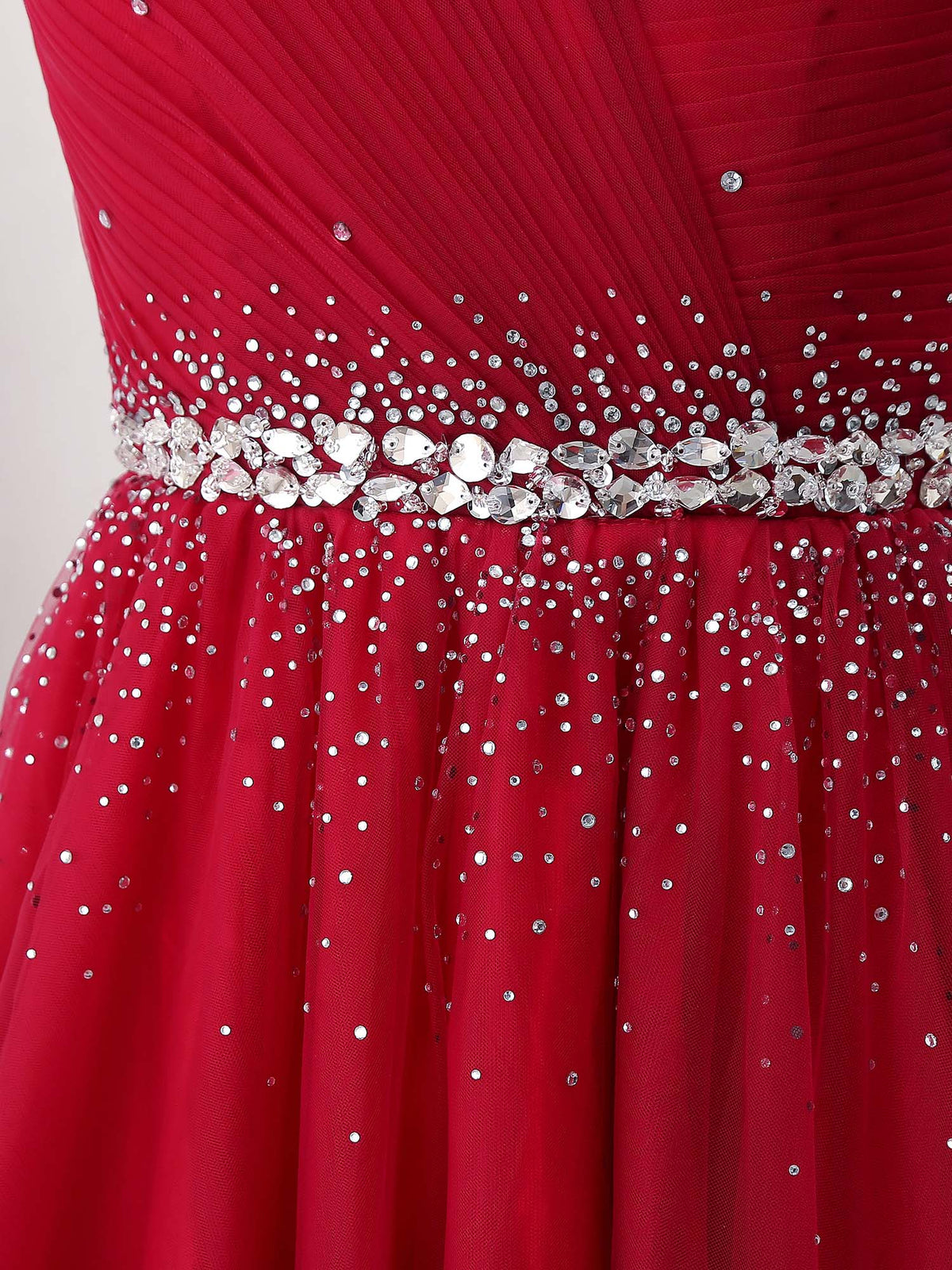 Burgundy Tulle Sweetheart Neck Long Prom Dress, Burgundy Evening Dress