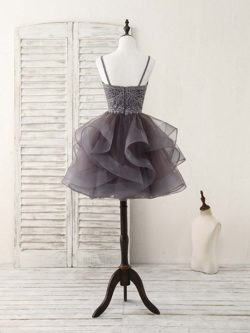 short beaded tulle dress Beaded Vine Applique Tulle Mini Dress K52523