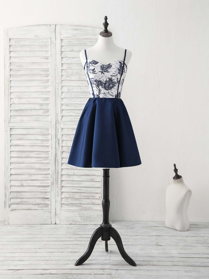 Simple Sweetheart Dark Blue Short Prom Dress Blue Homecoming Dress US 10 / Dark Blue Simple Sweetheart Dark Blue Short Prom Dress Blue Homecoming Dress US 10 / Dark Blue