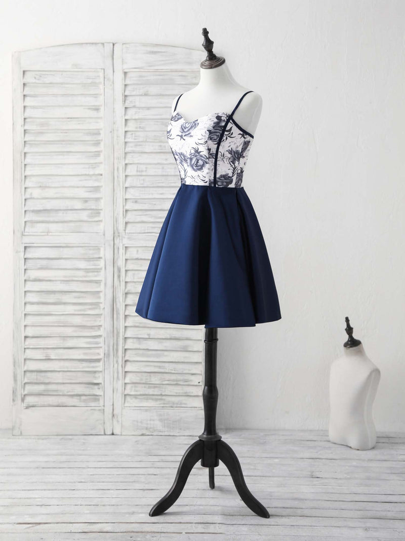 Simple Sweetheart Dark Blue Short Prom Dress Blue Homecoming Dress US 8 / Dark Blue Simple Sweetheart Dark Blue Short Prom Dress Blue Homecoming Dress US 8 / Dark Blue