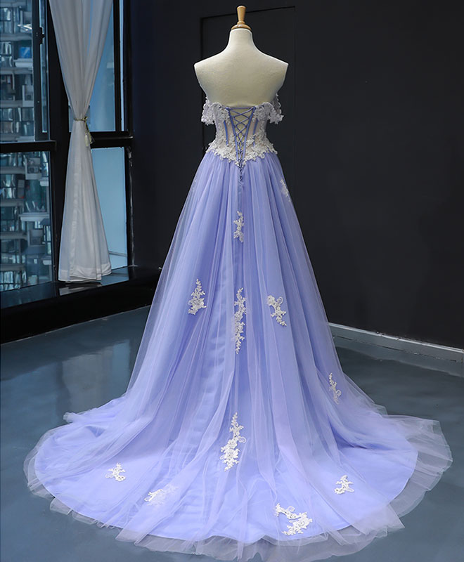 Long Purple Tulle Prom Dresses, Long Purple Tulle Formal Evening Dresses, US 10 / Purple As Pics / No Rush Long Purple Tulle Prom Dresses, Long Purple Tulle Formal Evening Dresses, US 10 / Purple As Pics / No Rush