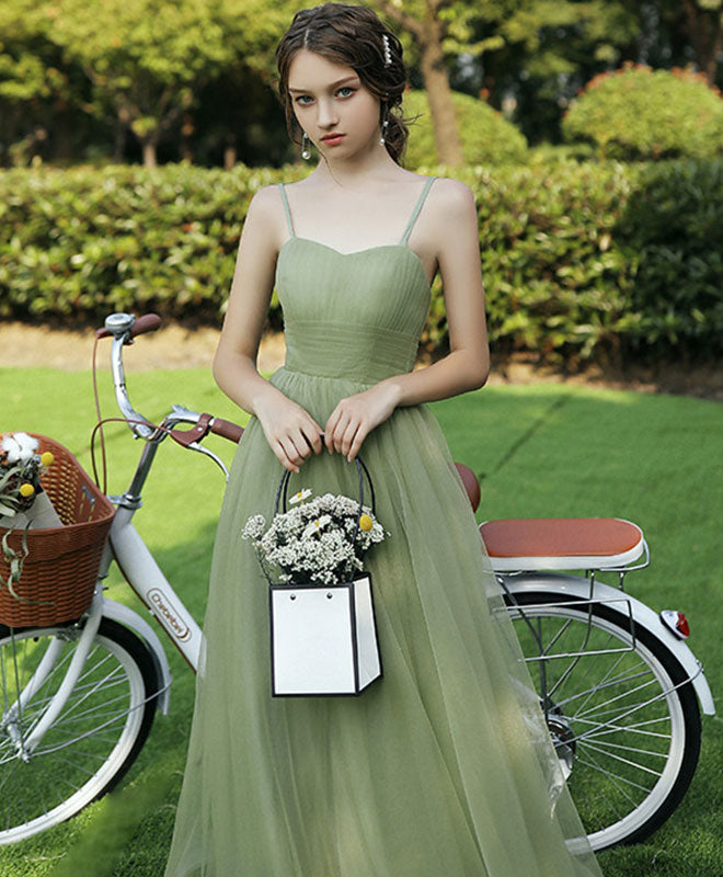 Simple Sweetheart Tulle Green Long Prom Dress Green Evening Dress US 6 / Custom Color Simple Sweetheart Tulle Green Long Prom Dress Green Evening Dress US 6 / Custom Color