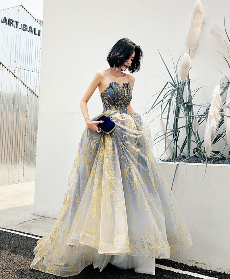 A-Line A line Tulle Lace Long Prom Dress, Tulle Formal Graduation Dres shopluu A-Line A line Tulle Lace Long Prom Dress, Tulle Formal Graduation Dres shopluu
