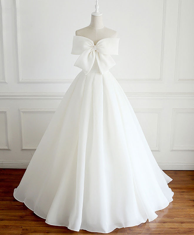 White Sweetheart Long Prom Dress, White Formal Dress US 6 / White White Sweetheart Long Prom Dress, White Formal Dress US 6 / White