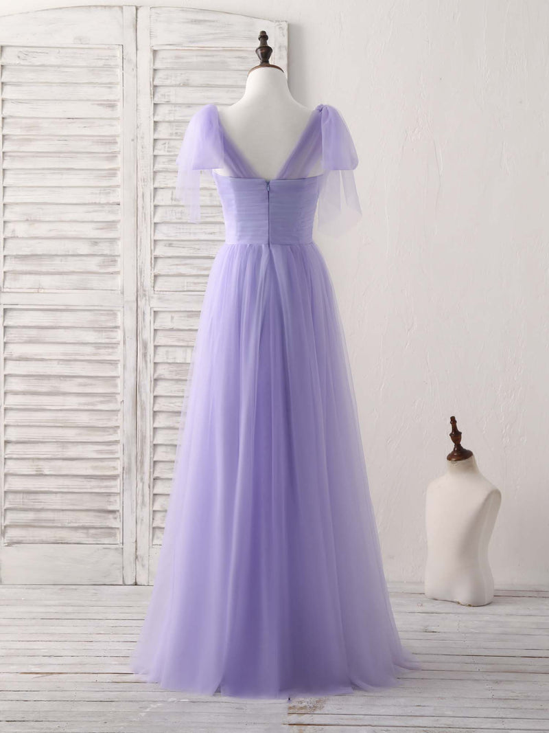 Purple Sweetheart Neck Tulle Long Prom Dress Purple Bridesmaid Dress US 4 / Custom Color Purple Sweetheart Neck Tulle Long Prom Dress Purple Bridesmaid Dress US 4 / Custom Color