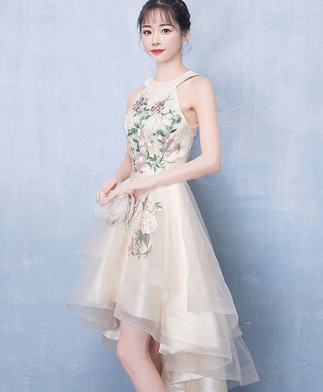 Light Champagne Tulle Lace Short Prom Dress, Champagne Homecoming Dress US 6 / Champagne Light Champagne Tulle Lace Short Prom Dress, Champagne Homecoming Dress US 6 / Champagne