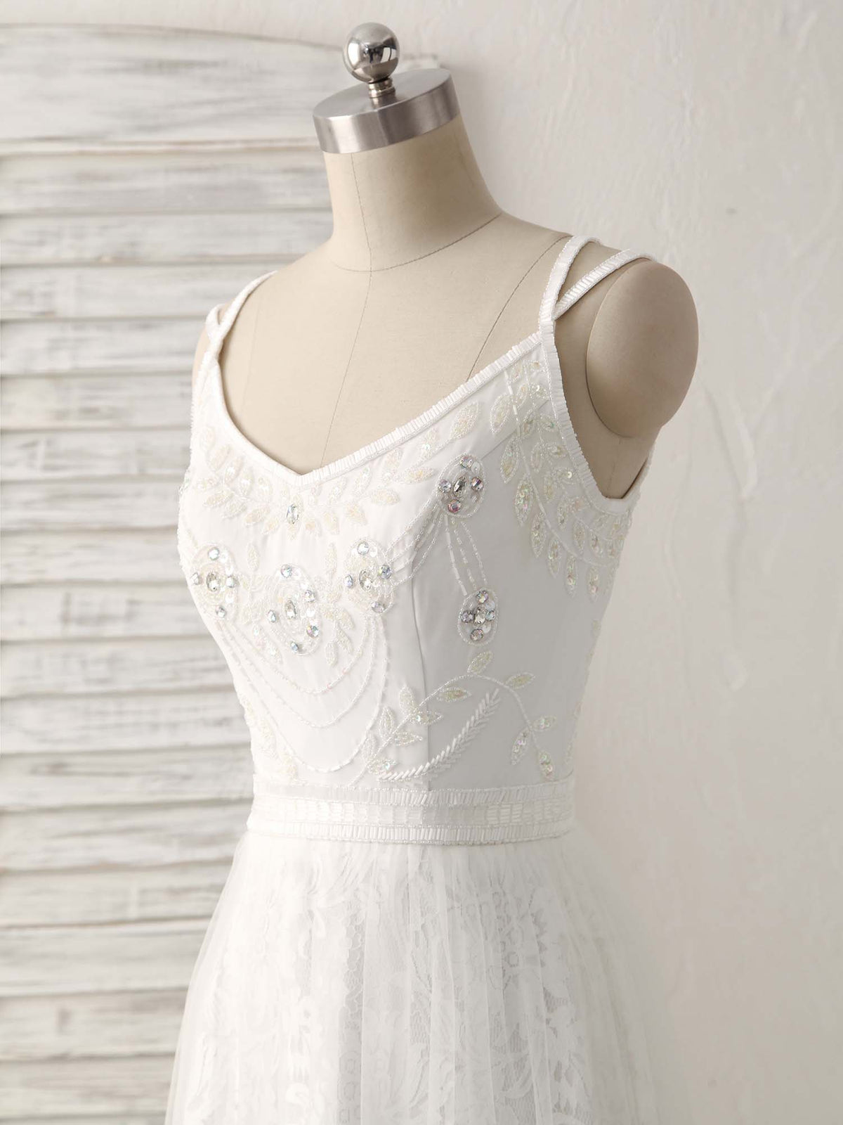 White V Neck Tulle Lace Long Prom Dress White Evening Dress