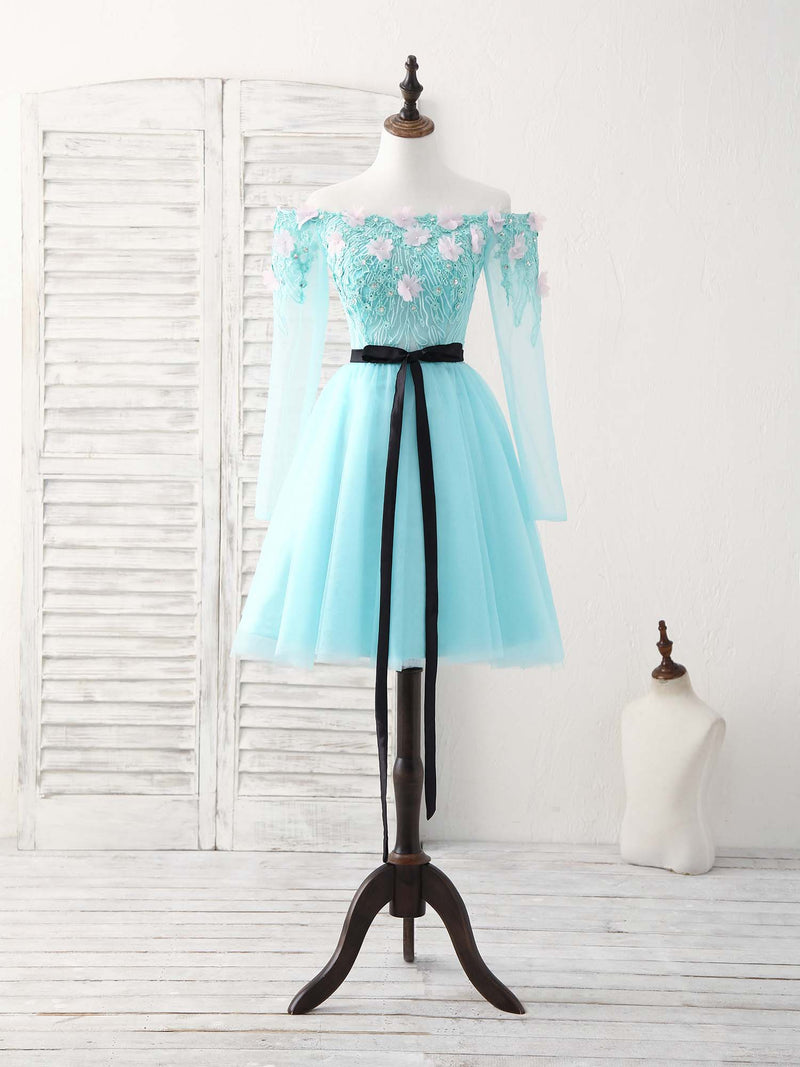 Green Tulle Lace Applique Short Prom Dress, Green Homecoming Dress Custom Size / Custom Color Green Tulle Lace Applique Short Prom Dress, Green Homecoming Dress Custom Size / Custom Color