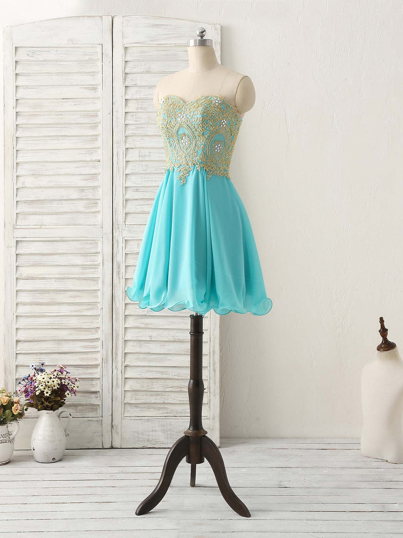 Cute Green Lace Applique Short Prom Dress Green Homecoming Dress US 6 / Green Cute Green Lace Applique Short Prom Dress Green Homecoming Dress US 6 / Green