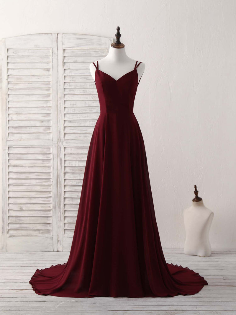 maroon chiffon prom dress Burgundy Chiffon Wrap Dresses ZAPAKA Women Dark Grey Long Prom Dress Mermaid V Neck Wrap Long