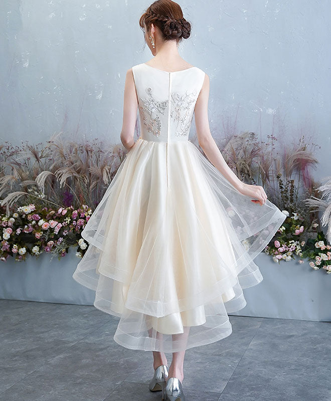Light Champagne Tulle Lace Prom Dress, Light Champagne Homecoming Dres shopluu Light Champagne Tulle Lace Prom Dress, Light Champagne Homecoming Dres shopluu