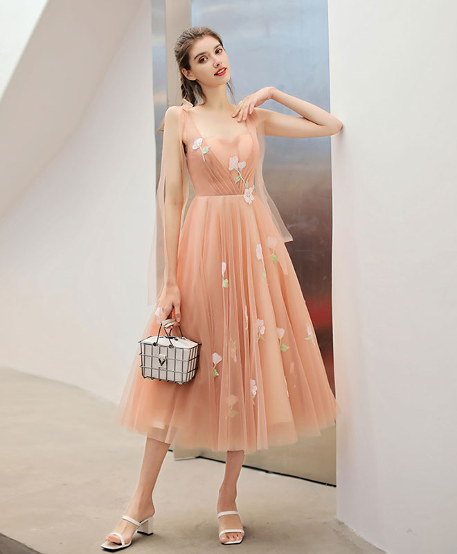 Pink Tulle Lace Applique Short Prom Dress, Pink Homecoming Dress US 4 / Pink Pink Tulle Lace Applique Short Prom Dress, Pink Homecoming Dress US 4 / Pink