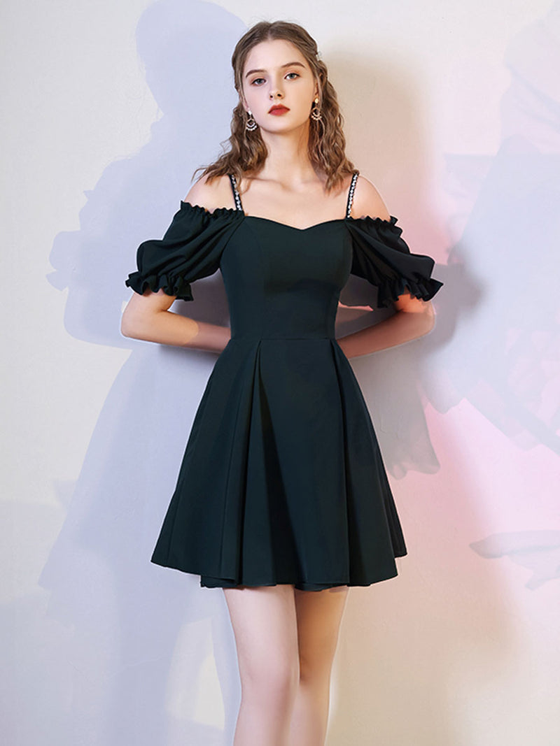 Simple Dark Green Short Prom Dress, Green Homecoming Dress shopluu Simple Dark Green Short Prom Dress, Green Homecoming Dress shopluu