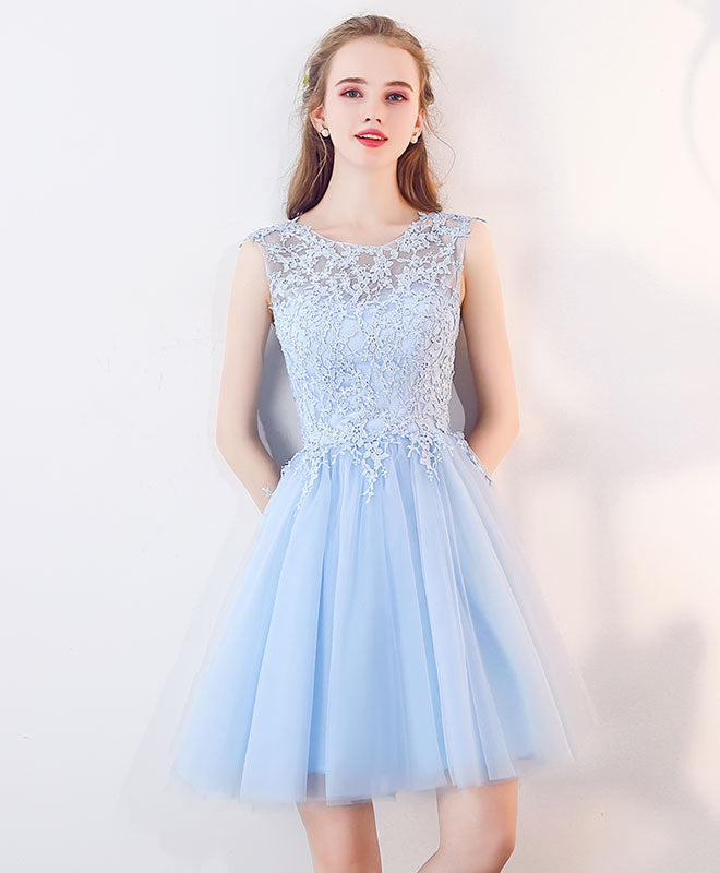 ice blue short formal dress Amarra 87129 Size 2 Blue Homecoming Dress Short Fitted Lace Sequin Emb