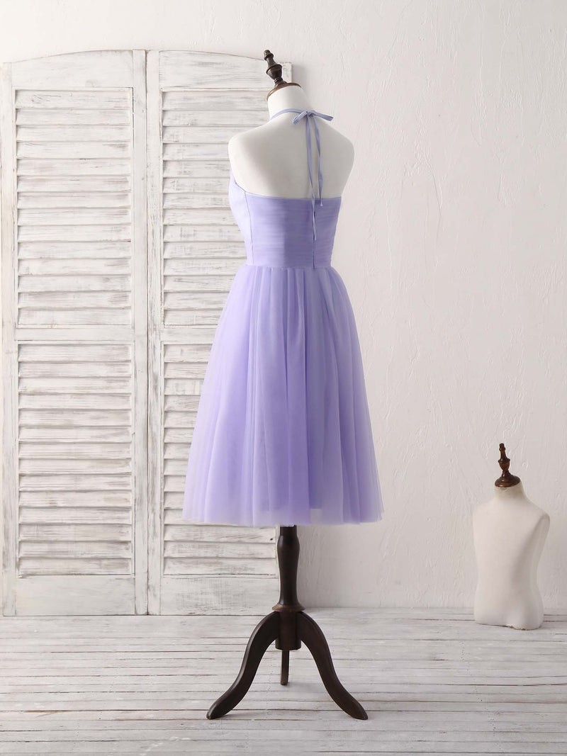 Purple Tulle Short Prom Dress, Simple Purple Homecoming Dress shopluu Purple Tulle Short Prom Dress, Simple Purple Homecoming Dress shopluu