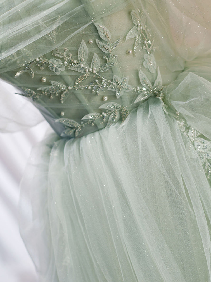 h&m green tulle dress H&M Conscious Exclusive A/W20