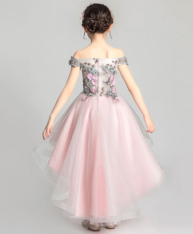 Pink Tulle Lace Flower Girl Dress, Cute Girls Dress – shopluu Pink Tulle Lace Flower Girl Dress, Cute Girls Dress – shopluu