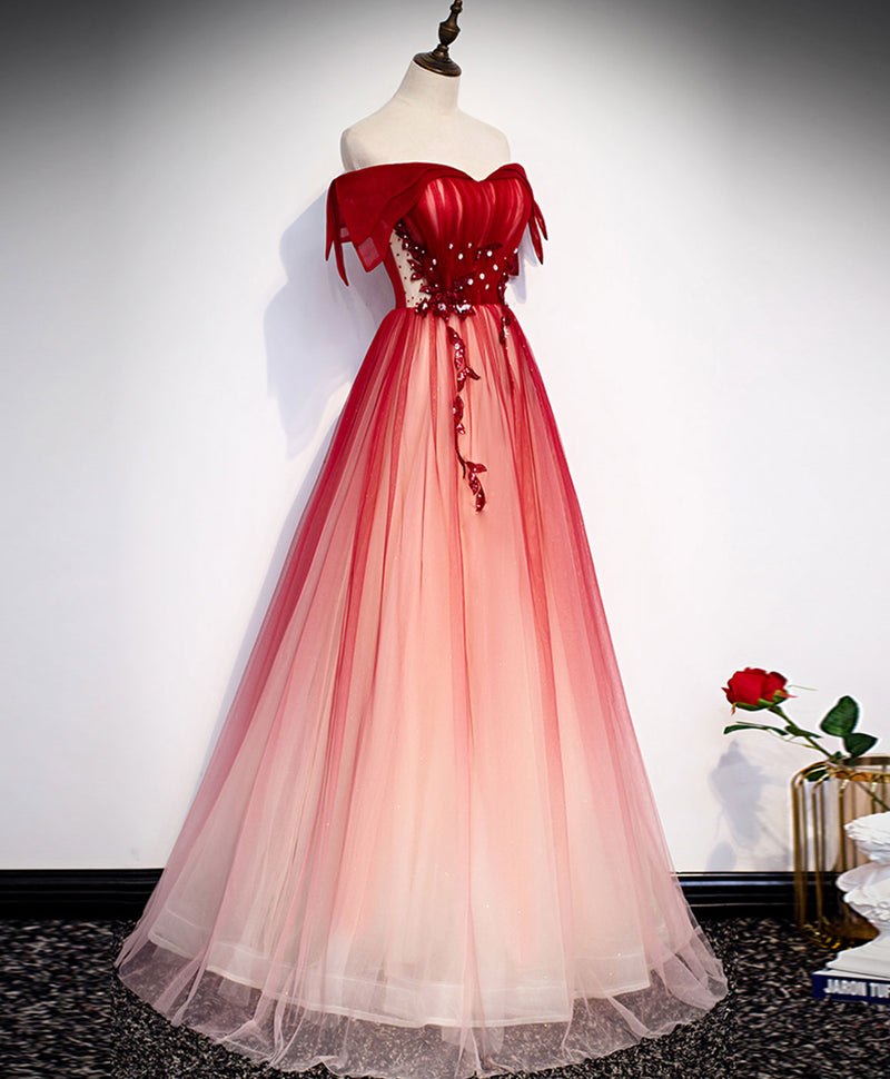 David's Bridal Wedding Dresses Elegant Gown Red And White Burgundy Off The Shoulder Party Dress Tulle Formal Long Prom Dress David's Bridal Wedding Dresses Elegant Gown Red And White Burgundy Off The Shoulder Party Dress Tulle Formal Long Prom Dress