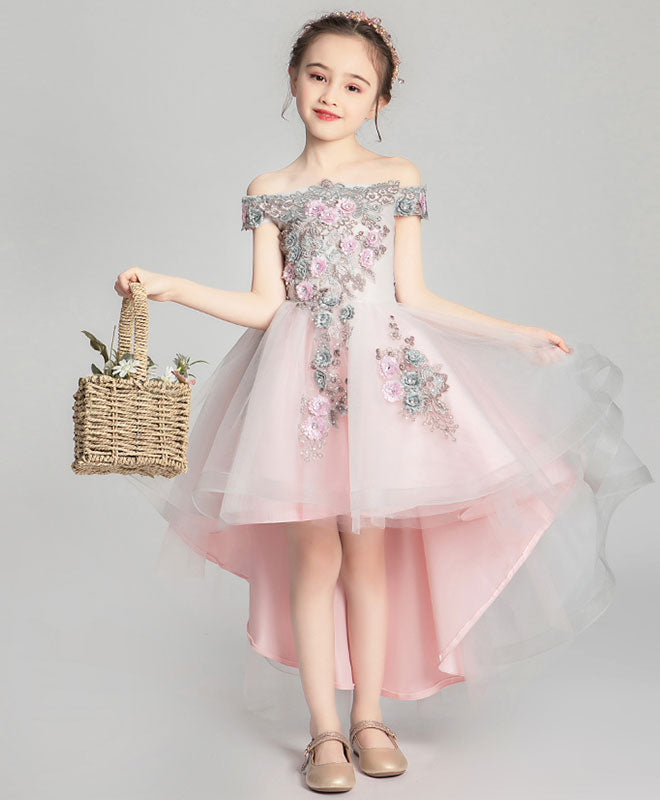 cute girls dresses Girls' For Trendy Casual, Party & Formal Styles Kids Girl Dresses Cute Off Pink Lace Tulle High Low