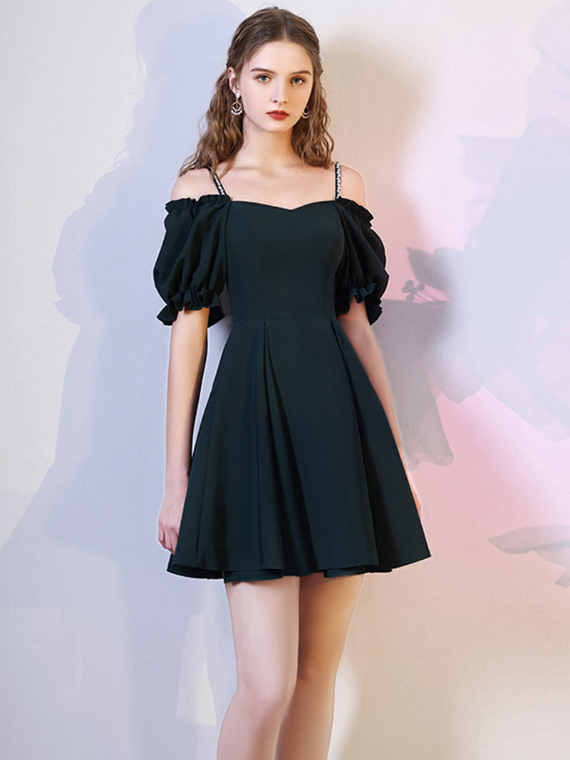 Simple Dark Green Short Prom Dress, Green Homecoming Dress Custom Size / Custom Color Simple Dark Green Short Prom Dress, Green Homecoming Dress Custom Size / Custom Color