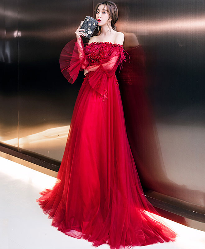 burgundy tulle maxi dress Burgundy Tulle V-Neck Maxi Dress With Slits
