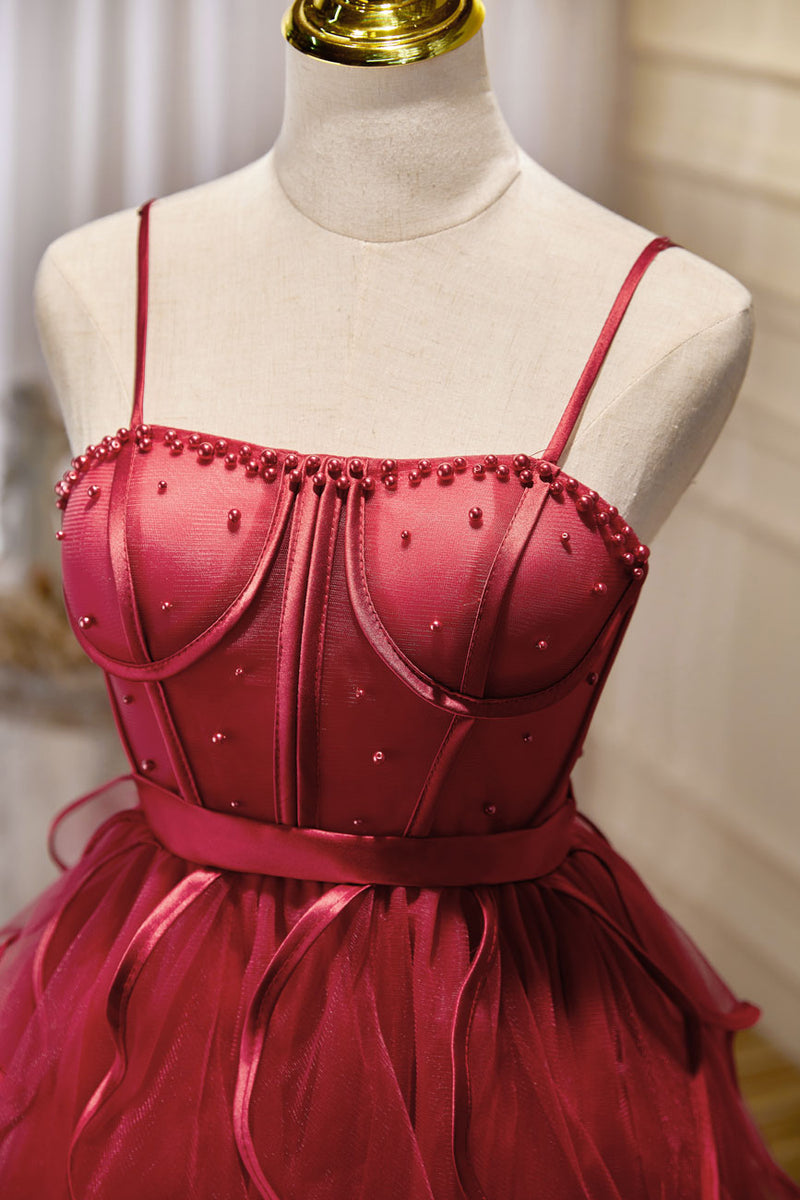 Mini/Short Burgundy Prom Dress, Puffy Cute Burgundy Homecoming Dress US 16 / Burgundy(As Picture) Mini/Short Burgundy Prom Dress, Puffy Cute Burgundy Homecoming Dress US 16 / Burgundy(As Picture)