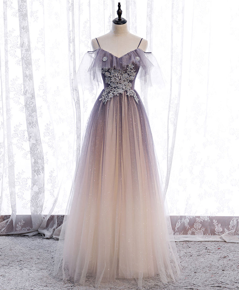 Light Purple Tulle Sequin Long Prom Dress, Purple Formal Party Dress US 2 / Custom Color Light Purple Tulle Sequin Long Prom Dress, Purple Formal Party Dress US 2 / Custom Color