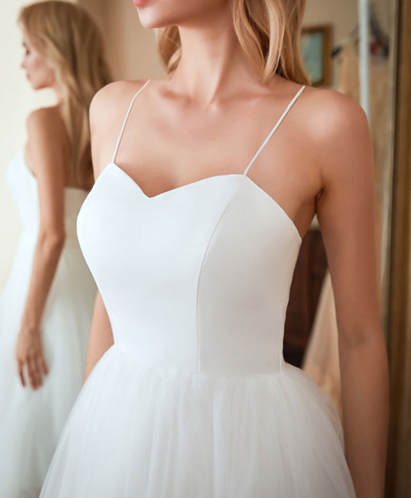 White Sweetheart Neck Tulle Short Prom Dress White Cocktail Dress US 14 / White White Sweetheart Neck Tulle Short Prom Dress White Cocktail Dress US 14 / White