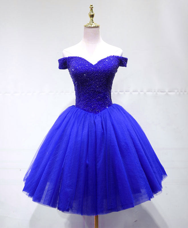 Cute Tulle Beads Short Prom Dress, Tulle Homecoming Dress US 16 / Custom Color Cute Tulle Beads Short Prom Dress, Tulle Homecoming Dress US 16 / Custom Color
