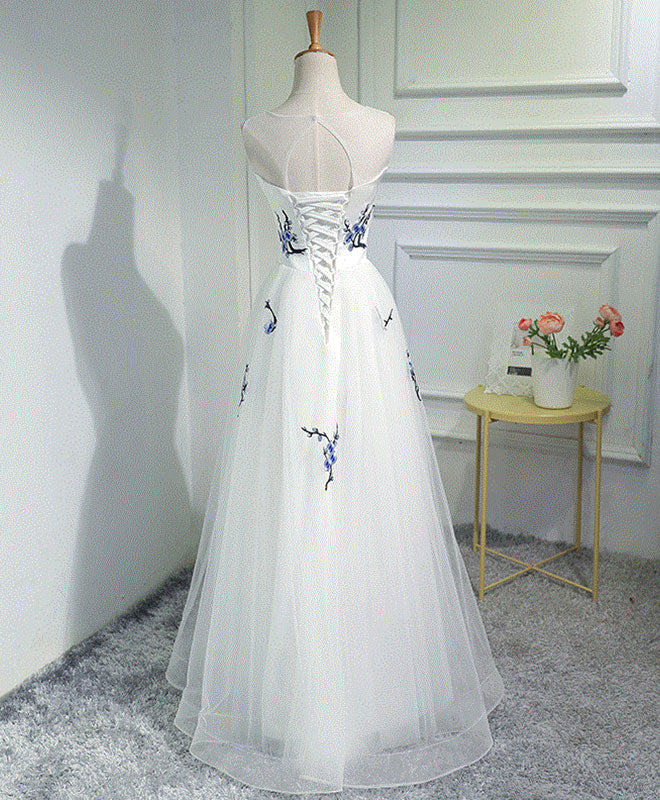 homecoming dresses long white Modest Unique Sweetheart White Prom Dresses,Long Mermaid Evening Gowns SposaBridal