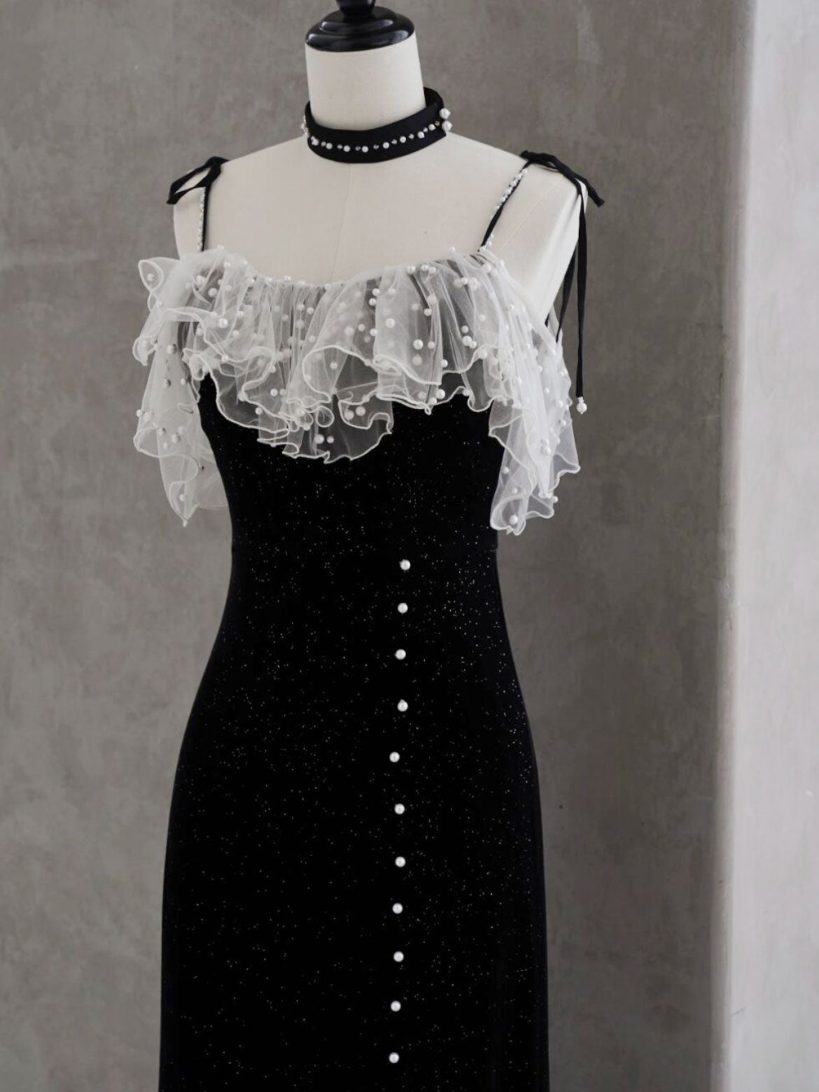 Black Mermaid Velvet Short Prom Dresses