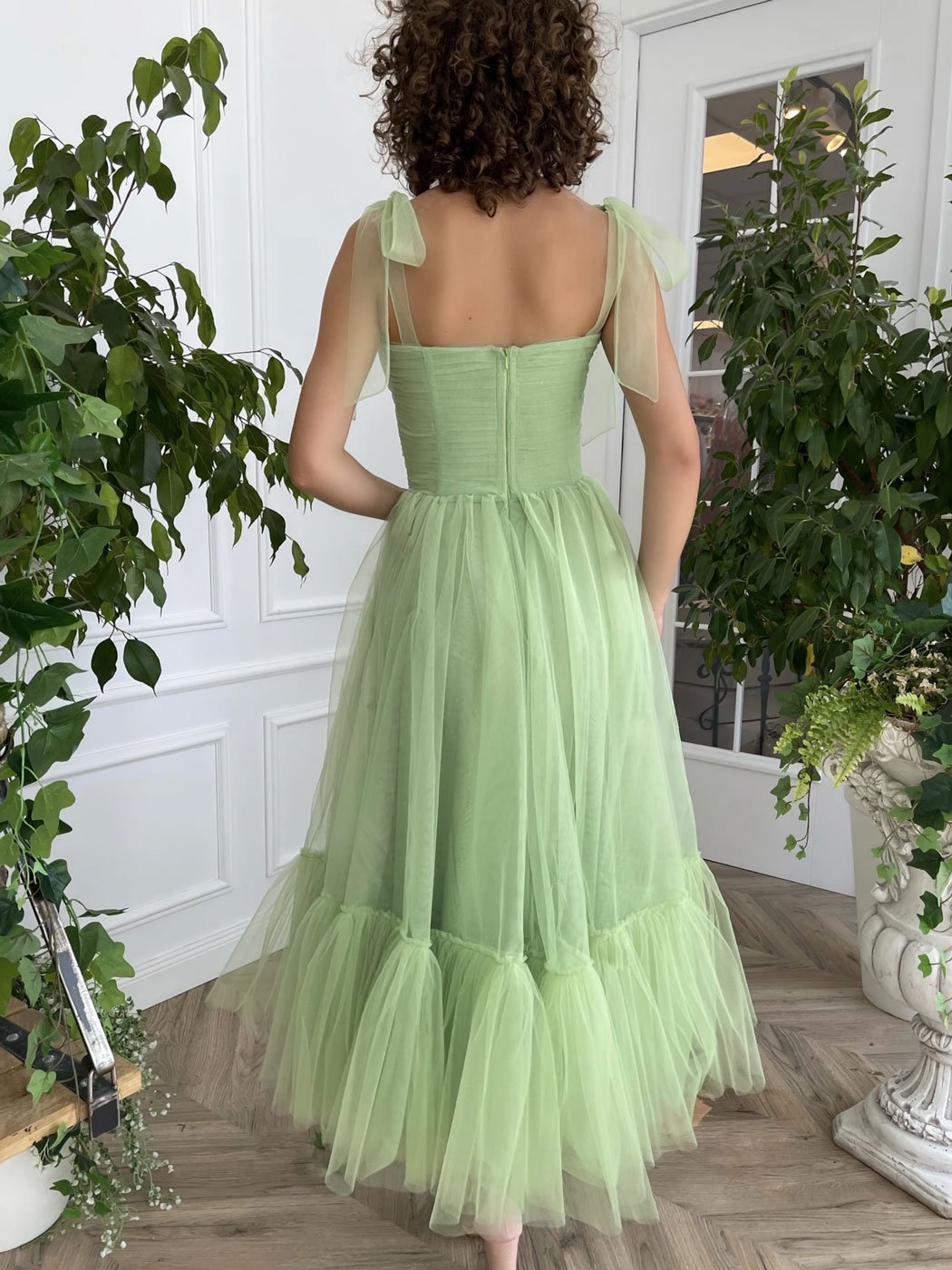 Simple Tulle Short Blue Prom Dress, Tulle Short Puffy Dark Blue Homecoming Dress