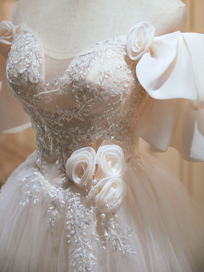 Mini/Short Beige Prom Dresses, Beige Tulle Lace Homecoming Dresses Custom Size / Custom Color Mini/Short Beige Prom Dresses, Beige Tulle Lace Homecoming Dresses Custom Size / Custom Color