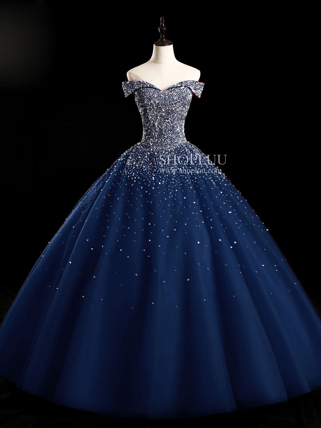 Burgundy Off Shoulder Tulle Sequin Long Prom Dress, Burgundy Sweet 16 Dress