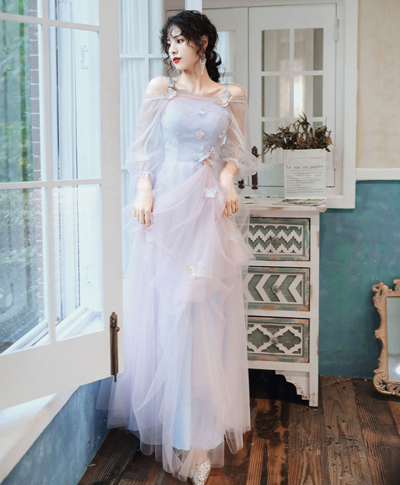 Elegant Pink Blue Tulle Long Prom Dress Pink Blue Formal Dress US 16 / Pink(As Picture) Elegant Pink Blue Tulle Long Prom Dress Pink Blue Formal Dress US 16 / Pink(As Picture)